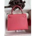 Hermes Kelly Sellier 25 Handmade Bag In Rose Lipstick Mysore Goatskin