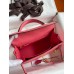 Hermes Kelly Sellier 25 Handmade Bag In Rose Lipstick Mysore Goatskin