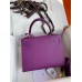 Hermes Kelly Sellier 25 Handmade Bag In Anemone Epsom Calfskin Hermes Kelly Sellier 25 Handmade Bag In Anemone Epsom Calfskin