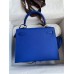 Hermes Kelly Sellier 25 Handmade Bag In Blue France Epsom Calfskin Hermes Kelly Sellier 25 Handmade Bag In Blue France Epsom Calfskin