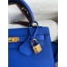 Hermes Kelly Sellier 25 Handmade Bag In Blue France Epsom Calfskin Hermes Kelly Sellier 25 Handmade Bag In Blue France Epsom Calfskin