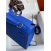 Hermes Kelly Sellier 25 Handmade Bag In Blue France Epsom Calfskin Hermes Kelly Sellier 25 Handmade Bag In Blue France Epsom Calfskin