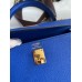 Hermes Kelly Sellier 25 Handmade Bag In Blue France Epsom Calfskin Hermes Kelly Sellier 25 Handmade Bag In Blue France Epsom Calfskin