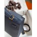 Hermes Kelly Sellier 25 Handmade Bag In Blue Indigo Epsom Calfskin Hermes Kelly Sellier 25 Handmade Bag In Blue Indigo Epsom Calfskin