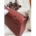 Hermes Kelly Sellier 25 Handmade Bag In Bordeaux Epsom Calfskin Hermes Kelly Sellier 25 Handmade Bag In Bordeaux Epsom Calfskin