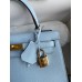 Hermes Kelly Sellier 25 Handmade Bag In Celeste Epsom Calfskin Hermes Kelly Sellier 25 Handmade Bag In Celeste Epsom Calfskin