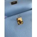 Hermes Kelly Sellier 25 Handmade Bag In Celeste Epsom Calfskin Hermes Kelly Sellier 25 Handmade Bag In Celeste Epsom Calfskin
