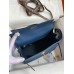 Hermes Kelly Sellier 25 Handmade Bag In Deep Blue Epsom Calfskin