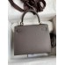Hermes Kelly Sellier 25 Handmade Bag In Etain Epsom Calfskin Hermes Kelly Sellier 25 Handmade Bag In Etain Epsom Calfskin