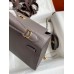 Hermes Kelly Sellier 25 Handmade Bag In Etain Epsom Calfskin Hermes Kelly Sellier 25 Handmade Bag In Etain Epsom Calfskin