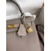 Hermes Kelly Sellier 25 Handmade Bag In Gris Asphalt Epsom Calfskin