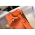 Hermes Lindy Mini Bag In Orange Clemence Leather GHW Hermes Lindy Mini Bag In Orange Clemence Leather GHW