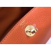 Hermes Lindy Mini Bag In Orange Clemence Leather GHW Hermes Lindy Mini Bag In Orange Clemence Leather GHW
