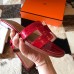 Hermes Oran Slide Sandals In Red Shiny Niloticus Crocodile Skin Hermes Oran Slide Sandals In Red Shiny Niloticus Crocodile Skin