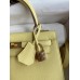 Hermes Kelly Sellier 25 Handmade Bag In Jaune Poussin Epsom Calfskin Hermes Kelly Sellier 25 Handmade Bag In Jaune Poussin Epsom Calfskin