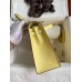 Hermes Kelly Sellier 25 Handmade Bag In Jaune Poussin Epsom Calfskin Hermes Kelly Sellier 25 Handmade Bag In Jaune Poussin Epsom Calfskin