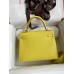 Hermes Kelly Sellier 25 Handmade Bag In Lime Epsom Calfskin Hermes Kelly Sellier 25 Handmade Bag In Lime Epsom Calfskin