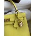 Hermes Kelly Sellier 25 Handmade Bag In Lime Epsom Calfskin Hermes Kelly Sellier 25 Handmade Bag In Lime Epsom Calfskin
