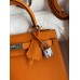 Hermes Kelly Sellier 25 Handmade Bag In Orange Epsom Calfskin Hermes Kelly Sellier 25 Handmade Bag In Orange Epsom Calfskin
