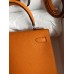 Hermes Kelly Sellier 25 Handmade Bag In Orange Epsom Calfskin Hermes Kelly Sellier 25 Handmade Bag In Orange Epsom Calfskin
