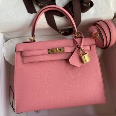 Hermes Kelly Sellier 25 Handmade Bag In Rose Confetti Epsom Calfskin Hermes Kelly Sellier 25 Handmade Bag In Rose Confetti Epsom Calfskin