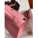 Hermes Kelly Sellier 25 Handmade Bag In Rose Confetti Epsom Calfskin
