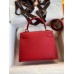 Hermes Kelly Sellier 25 Handmade Bag In Red Epsom Calfskin Hermes Kelly Sellier 25 Handmade Bag In Red Epsom Calfskin