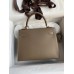 Hermes Kelly Sellier 25 Handmade Bag In Taupe Epsom Calfskin Hermes Kelly Sellier 25 Handmade Bag In Taupe Epsom Calfskin
