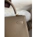 Hermes Kelly Sellier 25 Handmade Bag In Taupe Epsom Calfskin Hermes Kelly Sellier 25 Handmade Bag In Taupe Epsom Calfskin