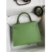 Hermes Kelly Sellier 25 Handmade Bag In Vert Criquet Epsom Calfskin Hermes Kelly Sellier 25 Handmade Bag In Vert Criquet Epsom Calfskin
