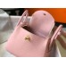 Hermes Lindy Mini Bag In Pink Clemence Leather GHW Hermes Lindy Mini Bag In Pink Clemence Leather GHW