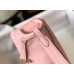 Hermes Lindy Mini Bag In Pink Clemence Leather GHW Hermes Lindy Mini Bag In Pink Clemence Leather GHW