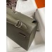 Hermes Kelly Sellier 25 Handmade Bag In Vert De Gris Epsom Calfskin Hermes Kelly Sellier 25 Handmade Bag In Vert De Gris Epsom Calfskin