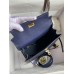 Hermes Kelly Sellier 25 Handmade Bag In Blue Iris Ostrich Leather Hermes Kelly Sellier 25 Handmade Bag In Blue Iris Ostrich Leather