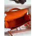 Hermes Kelly Sellier 25 Handmade Bag In Orange Ostrich Leather Hermes Kelly Sellier 25 Handmade Bag In Orange Ostrich Leather