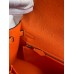 Hermes Kelly Sellier 25 Handmade Bag In Orange Ostrich Leather Hermes Kelly Sellier 25 Handmade Bag In Orange Ostrich Leather