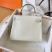 Hermes Kelly Retourne 25 Handmade Bag In Craie Swift Calfskin Hermes Kelly Retourne 25 Handmade Bag In Craie Swift Calfskin