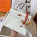 Hermes Kelly Retourne 25 Handmade Bag In Craie Swift Calfskin Hermes Kelly Retourne 25 Handmade Bag In Craie Swift Calfskin