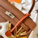 Hermes Kelly Retourne 25 Handmade Bag In Gold Swift Calfskin Hermes Kelly Retourne 25 Handmade Bag In Gold Swift Calfskin