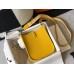 Hermes Evelyne III TPM Bag In Yellow Clemence Leather Hermes Evelyne III TPM Bag In Yellow Clemence Leather