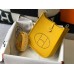 Hermes Evelyne III TPM Bag In Yellow Clemence Leather Hermes Evelyne III TPM Bag In Yellow Clemence Leather