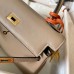 Hermes Kelly Retourne 25 Handmade Bag In Grey Swift Calfskin Hermes Kelly Retourne 25 Handmade Bag In Grey Swift Calfskin