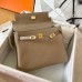 Hermes Kelly Retourne 25 Handmade Bag In Grey Swift Calfskin Hermes Kelly Retourne 25 Handmade Bag In Grey Swift Calfskin