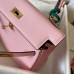 Hermes Kelly Retourne 25 Handmade Bag In Pink Swift Calfskin Hermes Kelly Retourne 25 Handmade Bag In Pink Swift Calfskin