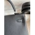 Hermes Kelly Retourne 25 Handmade Bag In Black Swift Calfskin Hermes Kelly Retourne 25 Handmade Bag In Black Swift Calfskin