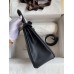 Hermes Kelly Retourne 25 Handmade Bag In Black Swift Calfskin Hermes Kelly Retourne 25 Handmade Bag In Black Swift Calfskin