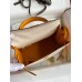 Hermes Kelly Sellier 25 Bicolor Bag in Craie and Yellow Epsom Calfskin Hermes Kelly Sellier 25 Bicolor Bag in Craie and Yellow Epsom Calfskin