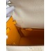 Hermes Kelly Sellier 25 Bicolor Bag in Craie and Yellow Epsom Calfskin Hermes Kelly Sellier 25 Bicolor Bag in Craie and Yellow Epsom Calfskin