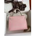 Hermes Kelly Sellier 25 Bicolor Bag in Rose Sakura and Craie Epsom Calfskin Hermes Kelly Sellier 25 Bicolor Bag in Rose Sakura and Craie Epsom Calfskin