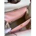 Hermes Kelly Sellier 25 Bicolor Bag in Rose Sakura and Craie Epsom Calfskin Hermes Kelly Sellier 25 Bicolor Bag in Rose Sakura and Craie Epsom Calfskin